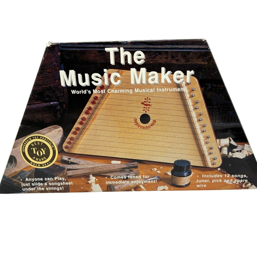 Vintage The Music Maker Lap Harp Nepenenoyka Zither Made in Republic of Belarus